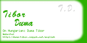 tibor duma business card